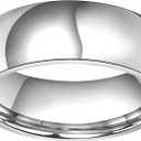 CROWNAL 4mm 6mm 8mm Titanium Wedding Couple Bands Rings Men Women Dome Polished Engraved I Love You Comfort Fit Size 10
