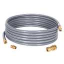 GGC 24 Feet 1/2 inch ID Natural Gas Hose with Quick Disconnect Connect Fittings & 3/8 Female to 1/2 Male Adapter Outdoor NG/Propane Appliance - CSA Certified