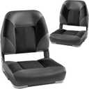 2pcs Boat Seating Grey and Black Low Back Finsh Boat Chairs