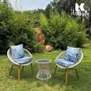 Outdoor Deep Seat Cushion Set 19 x 19 Inch Waterproof & Fade-Resistant Patio Chair Cushions with Zipper & Ties for Lounge, Sofa, Couch