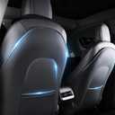 For Tesla Model Y 3 S X (Juniper & Highland Included) Seat Back Kick Protectors for Kids Kick Mats Leather Back Seat Cover Protect from Mud, Stains, Scratches, Set of 2 for Tesla Accessories