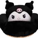 Juju Black Kawaii Cushion - Kawaii Room Decor - Seat Cushions for Office Chairs - Office Chair Cushions - Car Seat Cushion - Gaming Room Decor - Gaming Desk Accessories Floor Pillow (Black)