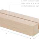 UNIQOOO 20 Pack 4" Birch Wood Stands for Wedding Acrylic Sign, Wood Table Number Holders for 1/8 Thick Acrylic Sheets | Wedding Display Stand, Card Holder, Great for Bar Menu, Retail Sign, Party and Events