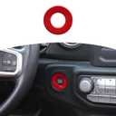 RT-TCZ for Jeep JL Push Start Stop Button Cover Trim Ring for Jeep Wrangler JL JLU 2018+ for Gladiator JT 2020+ Red Interior Accessories