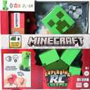 Mattel Minecraft Exploding RC Creeper with Lights & Sounds, 10 Explosion Particles, Game-Authentic Movement & DLC Code