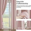 Simplebrand Blush Room Darkening Curtains for Bedroom 45 Inches Long 2 Panels Set, Sunlight Blocking Curtains for Small Windows, Grommet Energy Saving Thermal Insulated Short Drapes, 40Wx45L