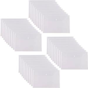 11 x 17 Clear Large Plastic Envelopes Document File Storage Holder 40 Pack Hook Loop Closure