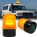 6" Flashing Light, Amber LED Strobe Beacon Light with Magnetic Base for Vehicle Forklift Truck Tractor Golf Carts UTV Car Bus and Club Party Show Bar(Amber,1 Pack)