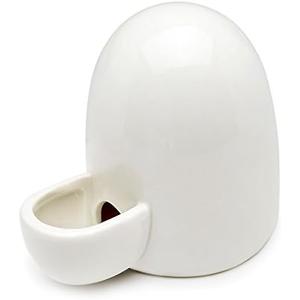 Dahey Drinking Water Feeder Ceramics Slient Bottle Waterer Automatic Small Pets for Hamster Hedgehog Chinchilla Ferret Small Guinea Pig, White, 8Oz