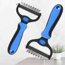 3-in-1 Pets Dog Deshedding Brush & Cat Grooming Tool with Comb, Rake for Shedding Control, Removes Loose Remover Hair & Mats, Pets Hair Removal Tool