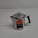 GSI Outdoors Percolator Coffee Pot I Glacier Stainless Steel with Silicone Handle for Camping, Backpacking, Travel, RV & Hunting - Stove Safe (6 cup)