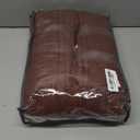 Chestnut Brown 84 Inch Pinch Pleated Linen Curtains 2 Panel Set for Living Room Thick Linen Textured Drapes 84 Inches Long Pinch Pleat Drapes Semi Sheer Curtain for Dining Bedroom Office Rust Maroon