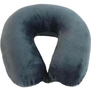 Wolf Essentials Adult Cozy Soft Microfiber Neck Pillow for Travel Compact, Machine Washable - Perfect for Airplane, Car, or Home Use - Filled and Finished in The USA Charcoal