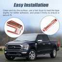 Side Mirror Covers Compatible with Ford F150 2021-2025 Chrome Door Handle Covers W/ 2 SMT Keyholes