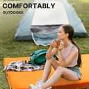 Memory Foam Camping Mattress, 3 Inch Sleeping Pad, Single, Honey Orange