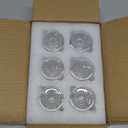 Glass Taper Candle Holders Set of 6 Clear Crystal Candle Holders for Candlesticks, Elegant Candlestick Holders for Table Centerpiece Wedding Party Christmas Thanksgiving Festival (Transparent)