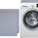 2 PCS Washer and Dryer Covers for the Top, Washing Machine Top Cover Pads,Dust-Proof Diatom Rubber Dryer Top Protector Guards Mat Support for Home Kitchen Laundry Room (Grey, 27 x 27 in)