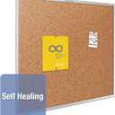 Quartet Cork Board, Bulletin Board, 3' x 2' Corkboard, Aluminum Frame (2303), 24" x 36"