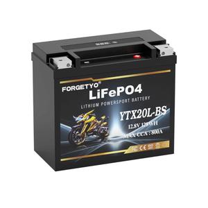 Lithium YTX20L-BS, 800A LiFePO4 Motorcycle Battery, 12V 10AH ATV, UTV, Jet Ski, 4 Wheeler,Snowmobile,Tractor,Generator and Riding Lawn Mower Battery