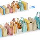 Dmevkic 11-Pack Adjustable Shelf Dividers, Expandable Purse Organizer for Closet (3244.8"), Purse Storage Handbag Organizer for Closet Shoe CabinetWhite