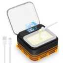 Nose Wax Kit Men,Nose Ear Hair Removal with Adjustable LED Display for Men Women,Single Mini Wax Warmer for Travel or Home Use,Constant Temp,USB Heated,Portable,Black