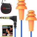 Ear Plug Headphones for Work, Work Safety Earbuds | Noise Reducing Sweatproof Hidden in-Ear Headphones, Isolating Earplugs, OSHA Compliant Hearing Protection for Industrial Construction (Yellow)