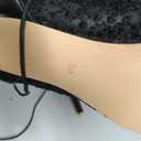 Womens Lace Up Dance Heels Open Toe Mesh Sparkling Sequin Booties Peep Toe Stiletto High Heel Dance Shoes, Size 39 (Black)