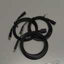 3 Pack USB Extension Cable 6 FT, USB 2.0 Type A Male to Female Extender Cord Adapter, Compatible with Printer, Keyboard, Mouse, Flash Drive, Hard Drive, Controller, Black Cable with 5 Cable Ties