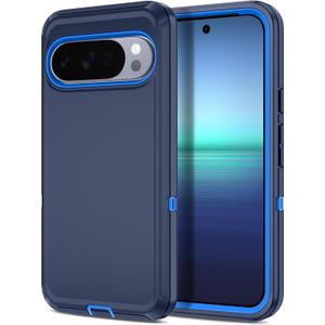 I-HONVA for Google Pixel 10 Pro XL Case Shockproof Dust/Drop Proof 3-Layer Full Body Protection [Without Screen Protector] Rugged Heavy Duty Cover Case for Google Pixel 10 Pro XL,Navy Blue
