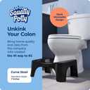 Squatty Potty Simple Curve Bathroom Toilet Stool 7 Inch - Black