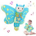 Baby Toys 0-6 Months,Infant Musical Sensory Stuffed Animal with Squeaker,Rattle,Crinkle Wings,Teether & Hanging Ring,Tummy Time Toy for Newborn 0-3-6-12 Months Boys & Girls Gift,Butterfly