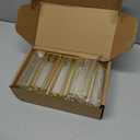 4x6 Acrylic Sign Holders 8 Pack Gold Table Number Holder for Wedding Picture Frame Double Sided Table Menu Stands with Vertical Stand, Photos and Art Display