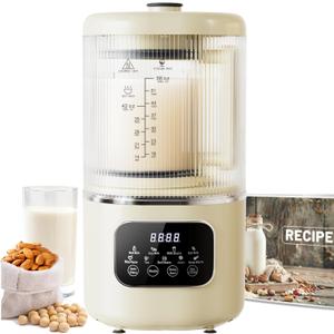58oz Nut Milk Maker Machine, 10 in 1 Automatic Nut Milk Maker with 20 Blades, LED Display, Soy Milk Maker with 24H Delay Start&12H Keep Warm, Almond Milk Maker for Homemade Oat, Milk Shake, Cream