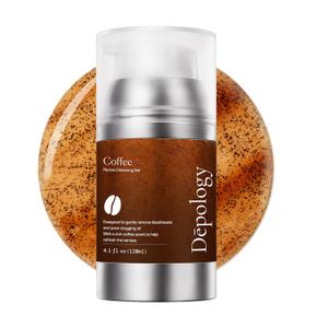 depology Coffee Exfoliating Face Wash for Oily Skin  Helps Reduce Puffiness & Remove Dead Skin  For Men & Women  Revive Cleansing Gel with Coffee Seed Powder & Caffeine , 120ml