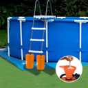 2PCS Pool Ladder Weights 10L Universal Pool Step Weights Sand Bag Waterproof 500D PVC Swimming Pool Stair Weights for Above Ground and Inside Pool with 2 Nylon Handles and 1 Funnel Orange