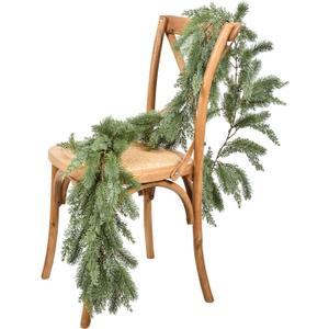 DearHouse Pine Christmas Garland,6Ft Winter Artificial Greenery Garland for Holiday Season Mantel Fireplace Table Runner Centerpiece Decor