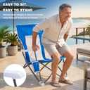 SUNNYFEEL Beach Chairs for Adults, High Back Folding Camping Chairs
with Hard Armrests, 300 LBS Capacity, Heavy Duty Frame, Cup Holder, Shoulder Strap and Carry Bag for Beach, Camping, Travel