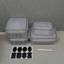 40 PCS Food Storage Containers with Lids Airtight, 100% Leakproof Plastic Meal-Prep Containers Reusable (20 Containers & 20 Lids),Microwave and Dishwasher Safe, Includes Labels & Pen