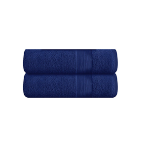 Belizzi Home 2 Piece Towel Set 100% Ring Spun Cotton, 2 Bath Towels - Ultra Soft Highly Absorbent Machine Washable Hotel Spa Quality - Navy Blue