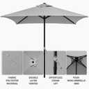 TOPSAIL 4.9ft Mini Square Patio Umbrella, Fade Resistant Outdoor Table Umbrella with Crank Lift, UV 50+ Waterproof, Small Umbrella for Deck, Balcony, Garden, Backyard & Market