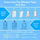 Gruntbear Portable Air Conditioner Window Seal Kit, 400CM (157'') AC Casement, Hot Air Stop Air Exchange Guards with Zip and Adhesive Fastener Works with Tumble Dryer, Keep House Cool