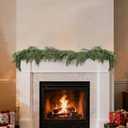 6ft Realistic Christmas Garland Decorations - 1pcs Upgraded Real Touch Greenery Artificial Norfolk Pine Cedar Garland for Fireplace Mantle Table Window Stair Holiday Home Decor