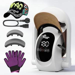 Auto Hat Heat Press, 80KG Max Pressure Heavy Duty Cap Heat Press, Fast Heat to 356℉ in 2 Min – Automatic Open/Release, 3 Interchangeable Platens, Temp & Time Control for Sublimation & DTF