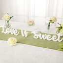 Love Is Sweet Table Decor Hollow Sign Wooden Love Is Sweet Sign for Dessert Table Freestanding Wood Is Wooden Letter Top for Wedding Shelf(White)