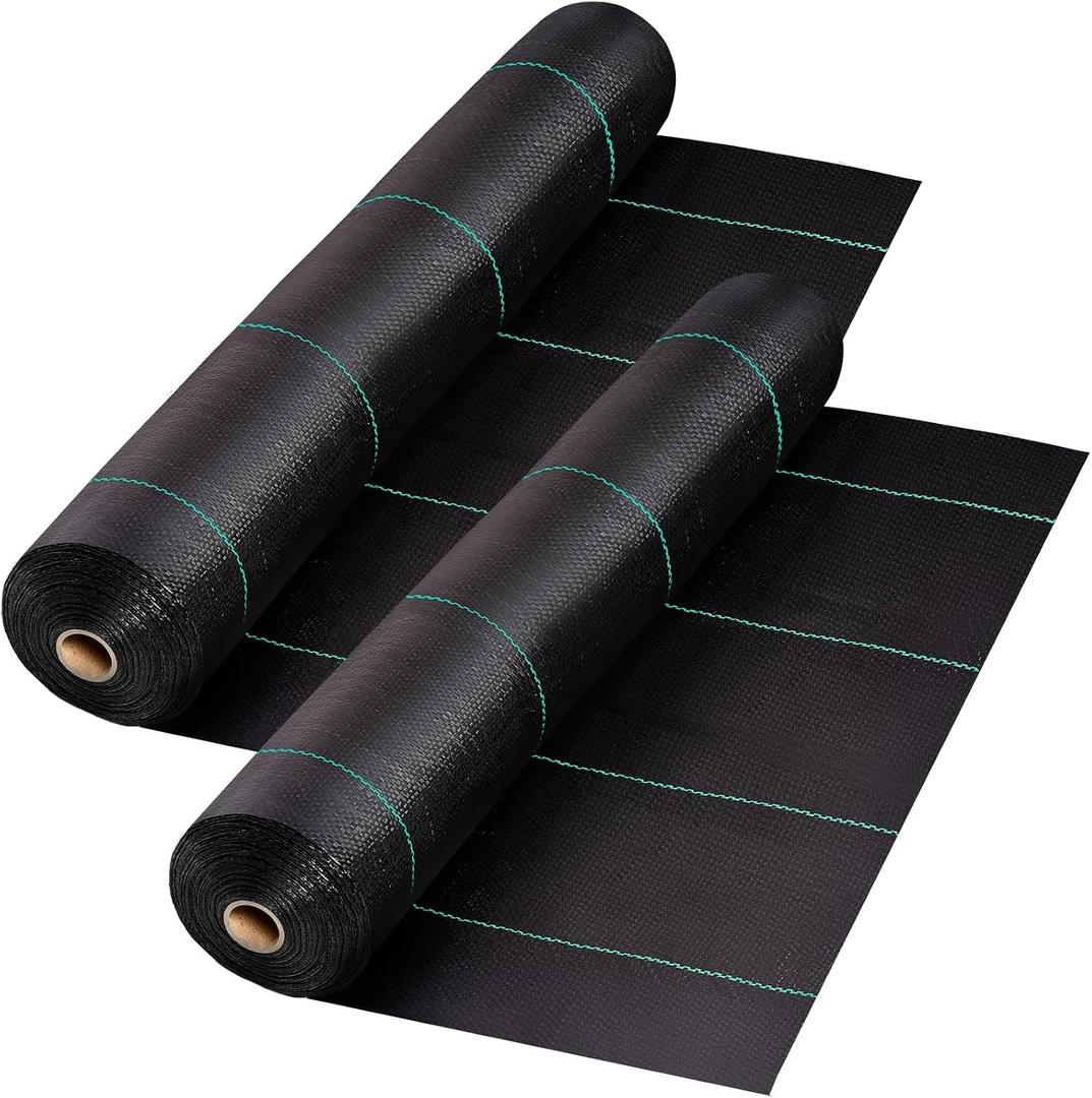 Irenare 13 x 108 ft 3.5oz Driveway Fabric Commercial Weed Barrier Landscape Fabric Heavy Duty Geotextile Driveway Felt Underlayment Gravel for Erosion Control, French Drain, Construction Projects