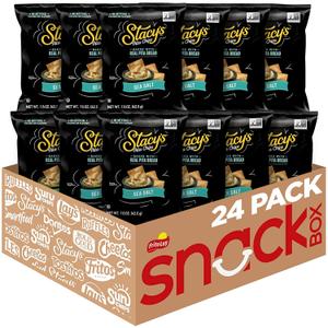 Stacy’s Pita Chips, Sea Salt, No Artificial Colors or Flavors, 1.5 Oz (Pack of 24)