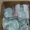 Lemtrflo Hanging Automatic Food and Water Dispenser, Gravity Rabbit Feeder Set, Cage Cat and Bunny Food Bowl (Cage Grid Spacing Over 1.2'')