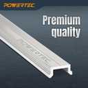 POWERTEC 32-Inch Aluminum Miter T-Bar, 1 PK, For Benchtop Table Saws, Router Tables, Band Saws (72346)