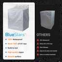 BlueStars Washing Machine Cover For Top-load - Premium Outdoor Protection For Most Washer Dryer Cover - W29x D28x H43 (Silver)