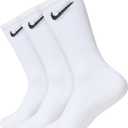 Nike Unisex Adult Everyday Cushioned Training Crew Socks (3 Pairs) (White, XL)